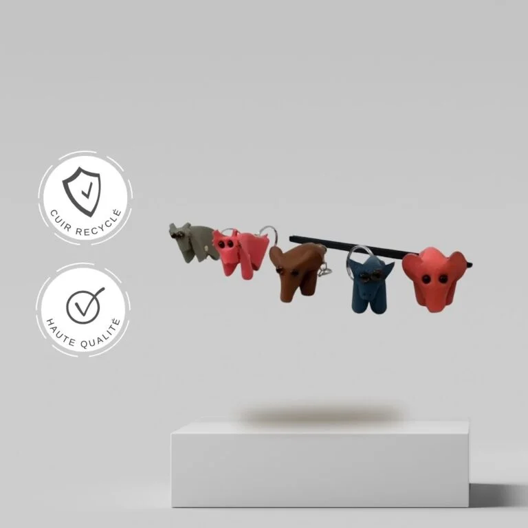 PORTE CLÉS ANIMAUX en cuir
